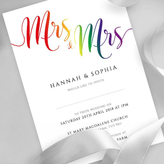 lesbian wedding invitation template