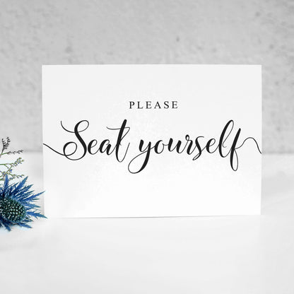 Please seat yourself printable wedding ceremony sign