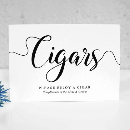 Help yourself to a cigar sign black and white