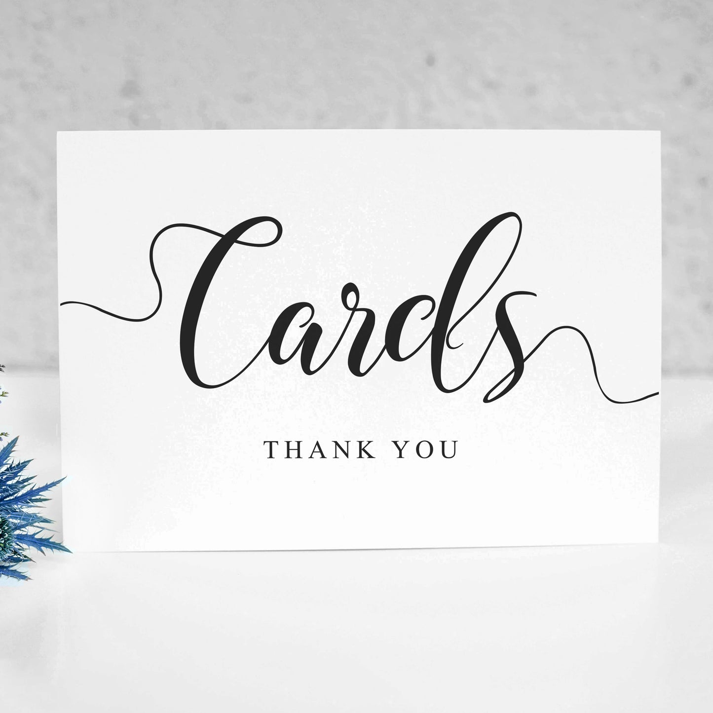 wedding cards sign printed on white card