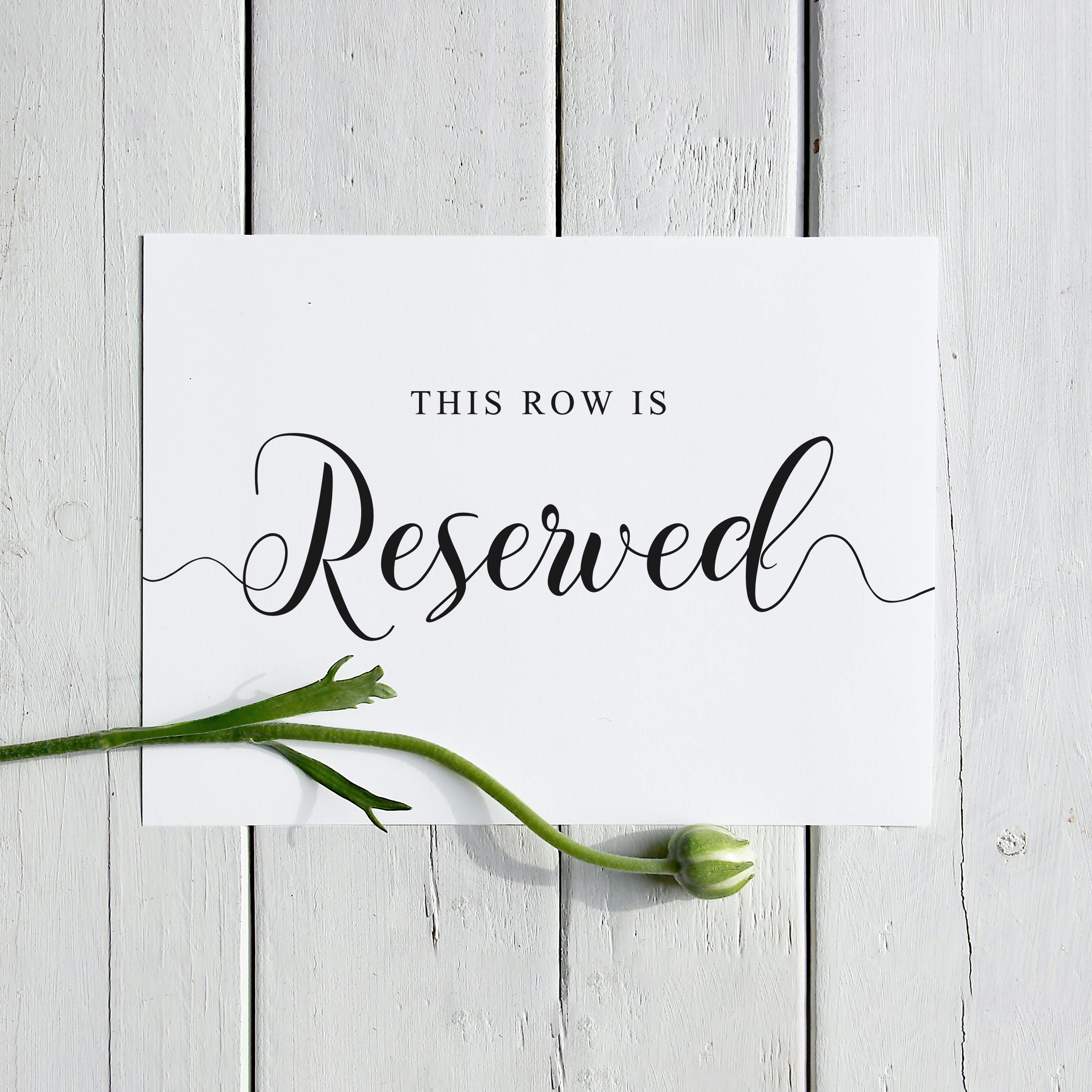 Printable Reserved Sign