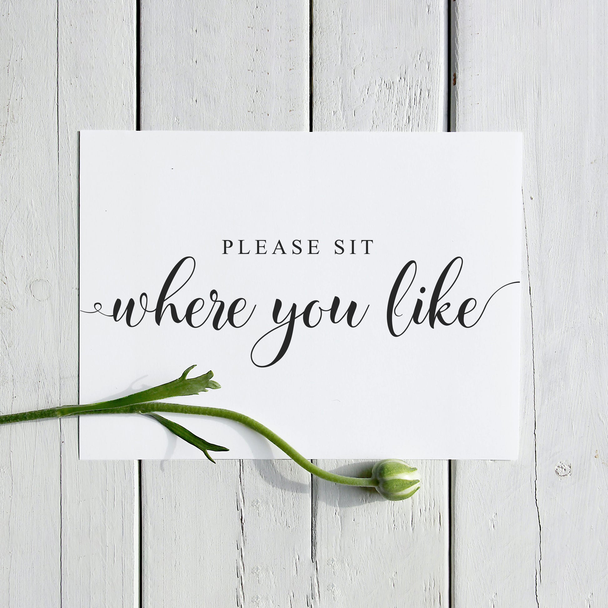 Please sit anywhere wedding sign
