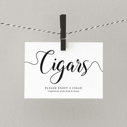 Please enjoy a cigar sign for weddings
