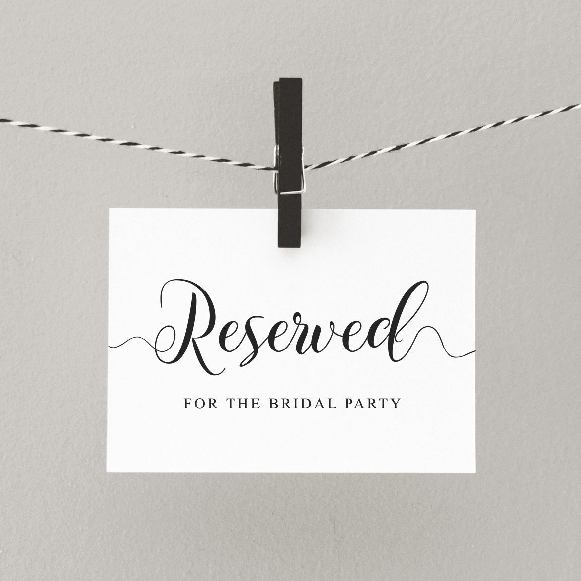 Reserved seats sign for weddings