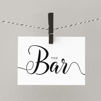 The bar elegant wedding signage digital download