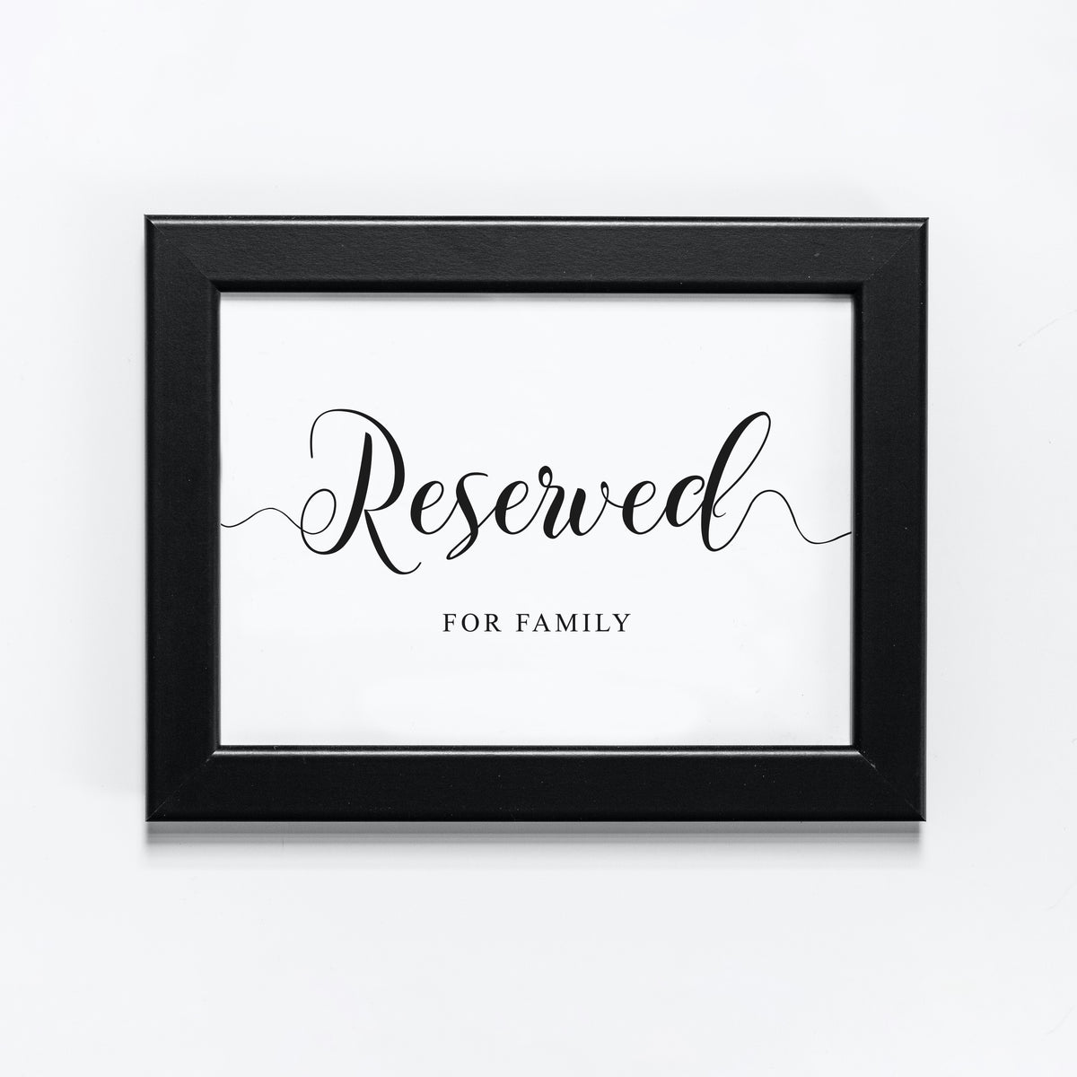 These seats are reserved for family 8x10 wedding signage