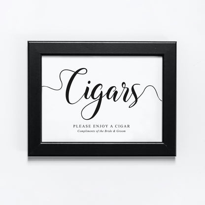 Complimentary cigars sign digital download