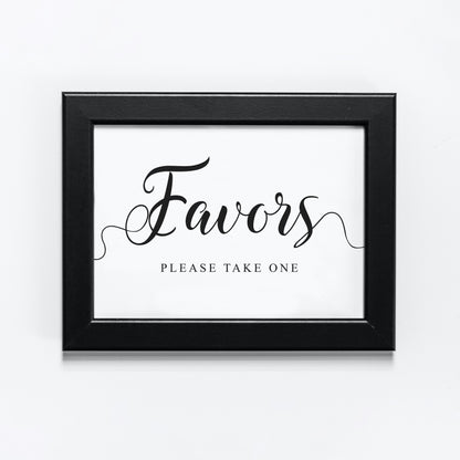 Help yourself to favors printable wedding sign