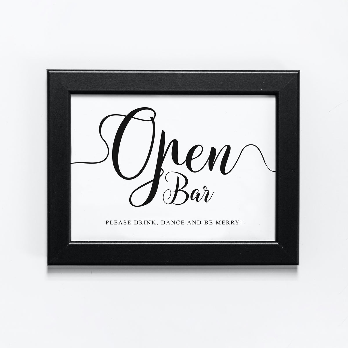 Printable Open Bar signage digital download