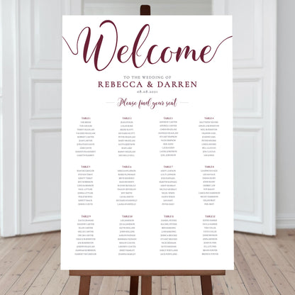 wedding table plan with 12 tables