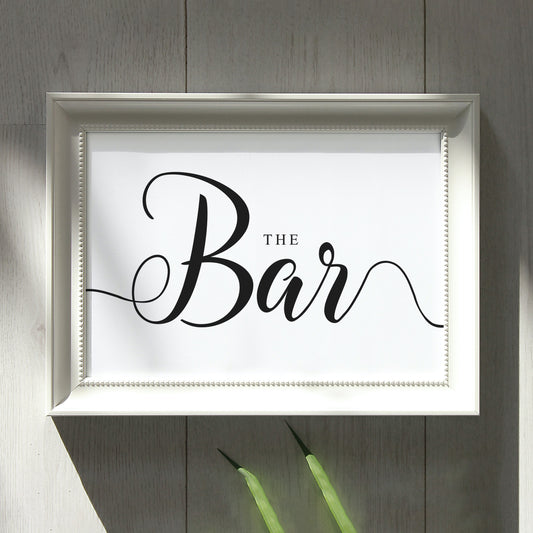 The Bar wedding sign digital download