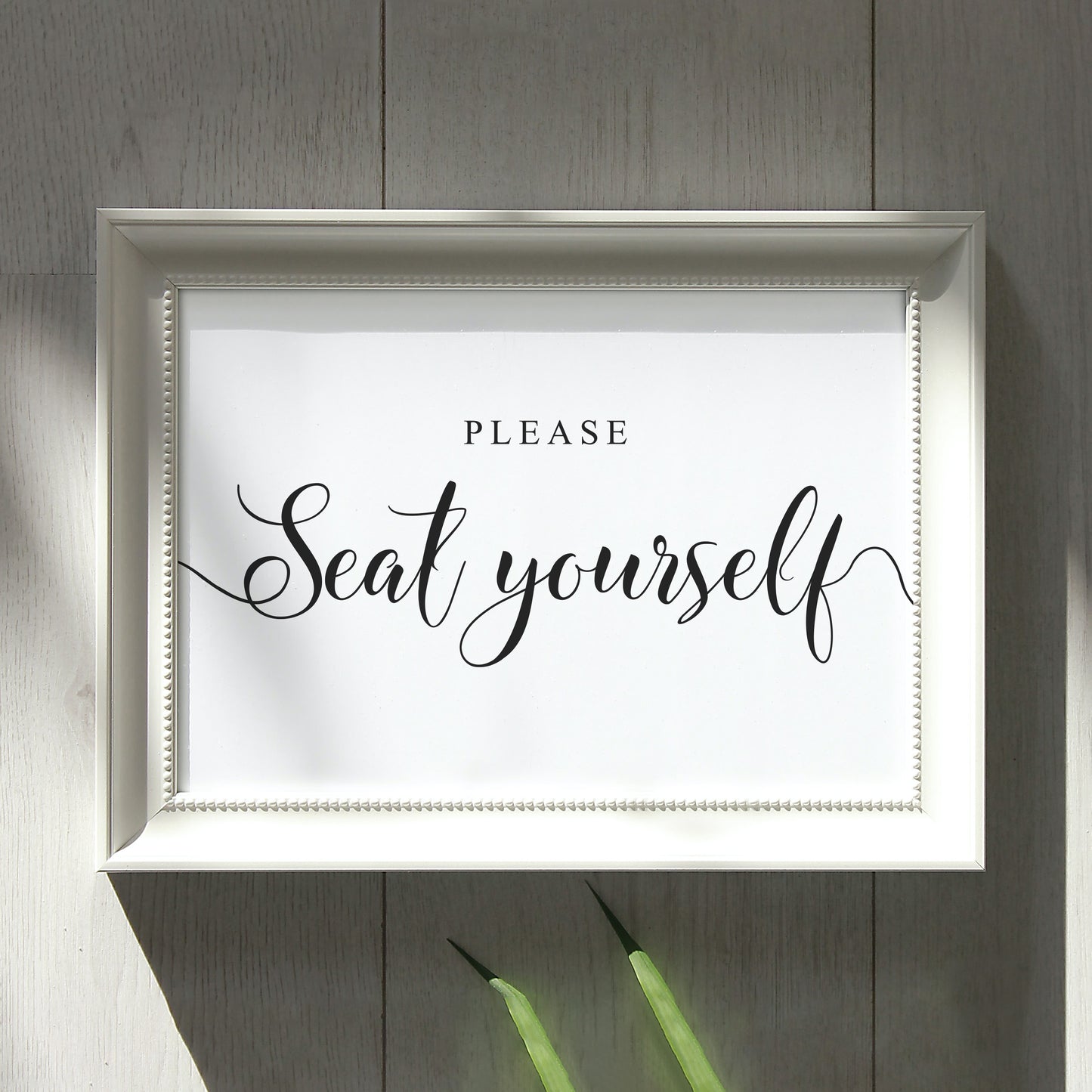 Wedding seating sign. Please seat yourself instant download PDF