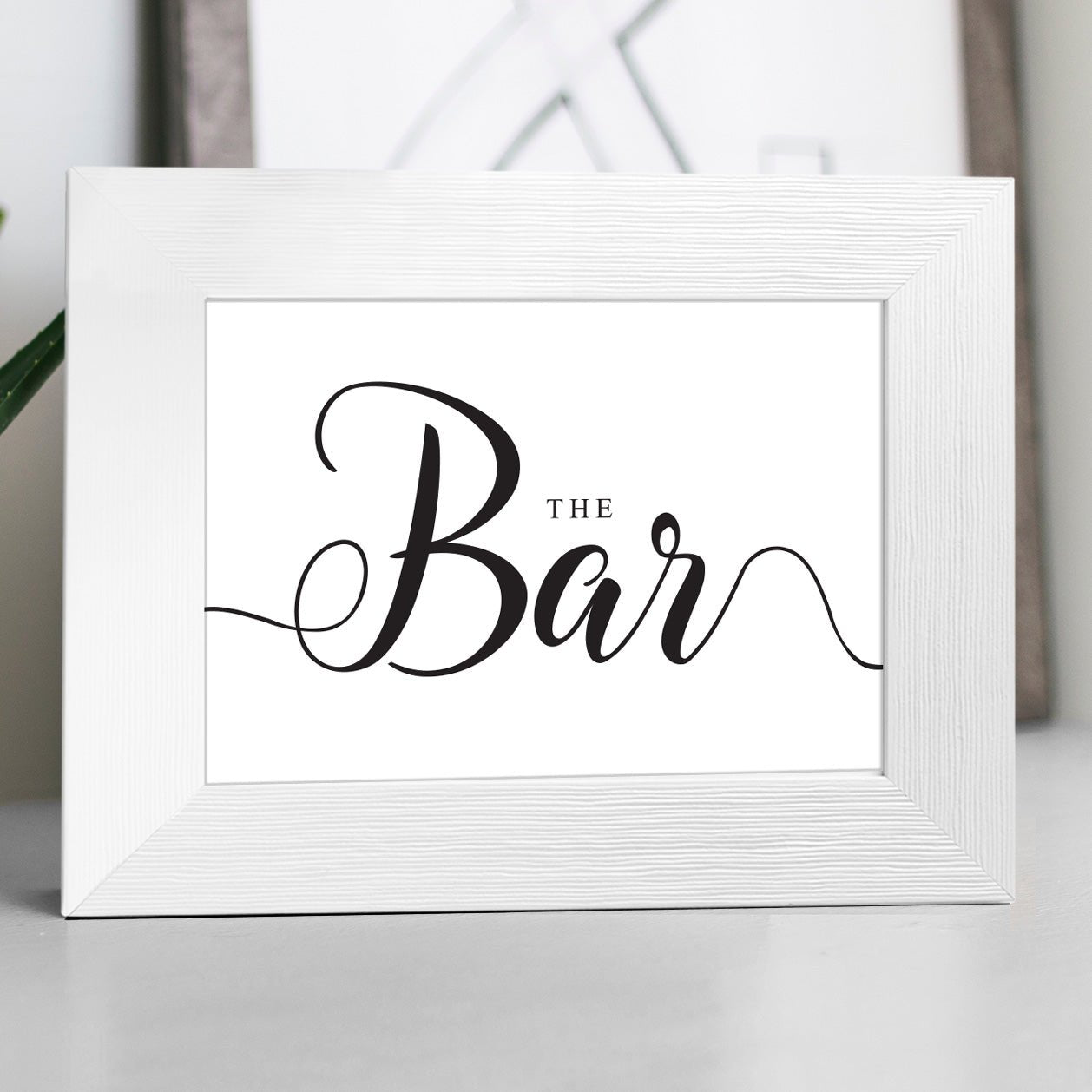 5x7 printable wedding bar sign